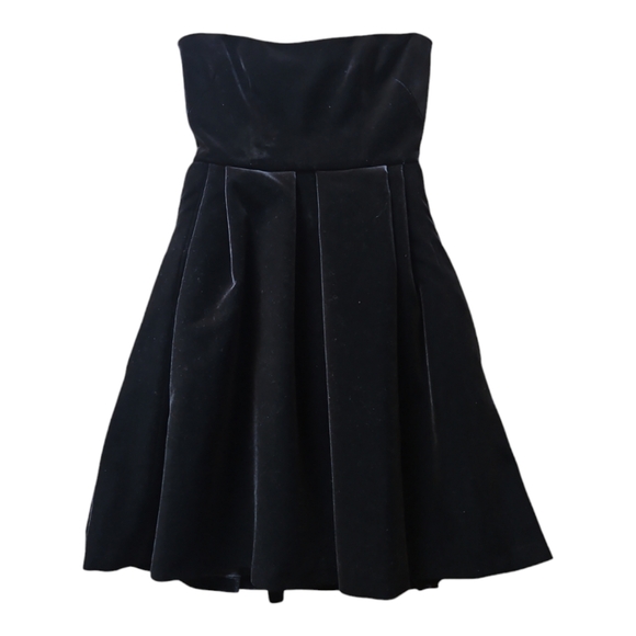 ALEX PERRY | Bryn Runway Strapless Velvet Cocktail Dress Sculpted Bodice US 8 - Picture 7 of 11